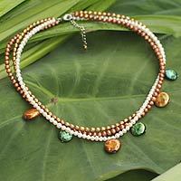 Pearl pendant necklace,