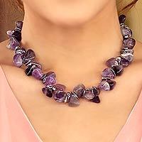Pearl and amethyst choker,