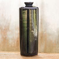 Celadon ceramic vase,