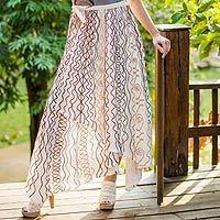Cotton wrap around skirt,