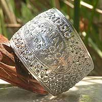 Sterling silver cuff bracelet,