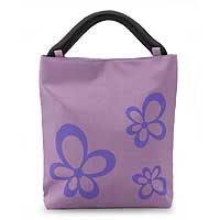 Silk handbag Lavender Bouquet Thailand