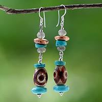 Labradorite dangle earrings,