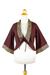Cotton blouse, 'Thai Riches' - Unique Brown Cotton Blouse (image 2a) thumbail