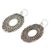 Silver dangle earrings, 'Lotus Shield' - Thai 950 Silver Dangle Earrings (image 2b) thumbail