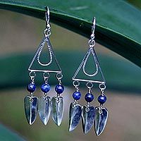 Lapis lazuli chandelier earrings,