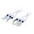 Lapis lazuli chandelier earrings, 'Ocean Trapeze' - Hand Crafted Lapis Lazuli and Silver Earrings (image 2b) thumbail