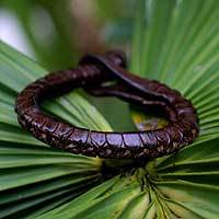 Leather wristband bracelet,