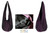 Silk and cotton shoulder bag, 'Hill Tribe Plum Chic' - Silk and cotton shoulder bag thumbail