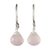 Rose quartz dangle earrings, 'Subtle' - Rose Quartz and Silver Earrings (image 2a) thumbail