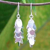 Sterling silver dangle earrings,