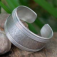 Sterling silver cuff bracelet,