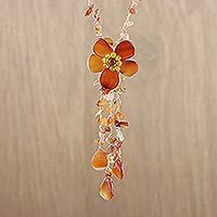 Agate Y necklace,