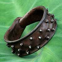 Leather wristband bracelet,