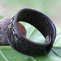 Leather wristband bracelet,