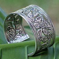 Sterling silver cuff bracelet,