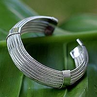 Sterling silver cuff bracelet,