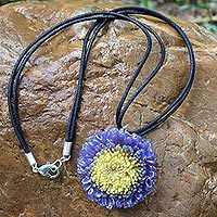 Natural flower necklace,