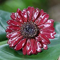 Natural flower brooch pin,