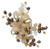 Pearl and aventurine brooch pin, 'Chrysanthemun Tea' - Unique Floral Aventurine and Pearl Brooch Pin (image 2a) thumbail