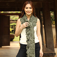 Cotton scarf Wild Jade Thailand