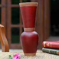Mango wood vase,