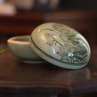 Celadon ceramic box,