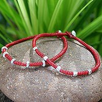 Silver braided bracelets,