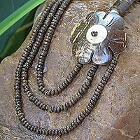 Coconut shell beaded necklace,