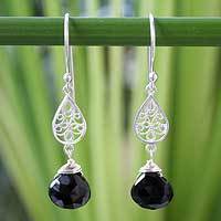 Onyx dangle earrings,