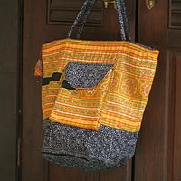 Cotton shoulder bag Sunny Hmong Thailand
