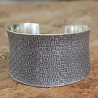 Sterling silver cuff bracelet,