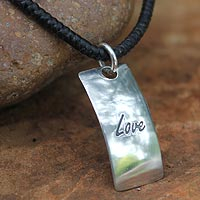 Sterling silver pendant necklace, 'Spirit of Love' - Sterling Silver Pendant Necklace