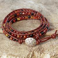 Leather wrap bracelet,