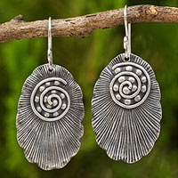 Sterling silver dangle earrings, 'Lanna Glamour' - Thai Sterling Silver Dangle Earrings