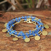 Gold plated wrap bracelet,