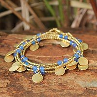 Gold plated wrap bracelet,