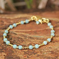 Gold plated beaded bracelet,