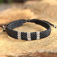 Silver accent wristband bracelet,