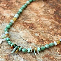 Jade beaded necklace Love Eternal Thailand