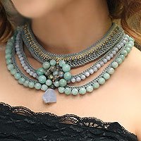 Labradorite beaded choker,