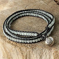 Amazonite wrap bracelet,