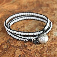 Agate wrap bracelet,