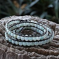 Amazonite wrap bracelet,