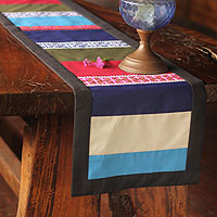 Cotton table runner Hill Tribe Harmony Thailand