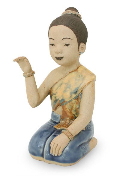 Cultural Celadon Ceramic Sculpture