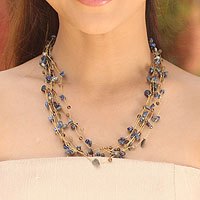 Lapis lazuli beaded necklace,