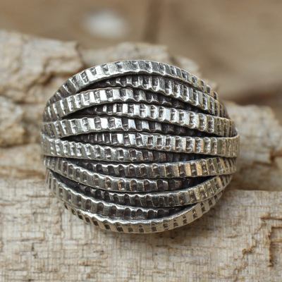 Hand Crafted Sterling Silver Cocktail Ring from Thailand