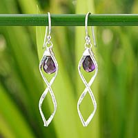 Amethyst dangle earrings Whirlwind Thailand