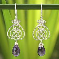Amethyst chandelier earrings,